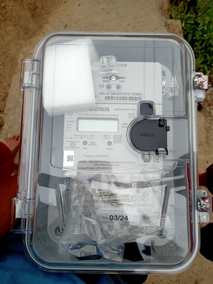 Pre-paid water meter unit ready for installation